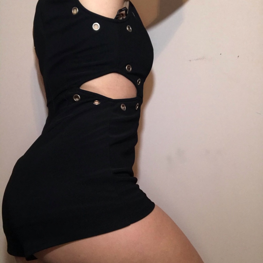 Black Golden Romper